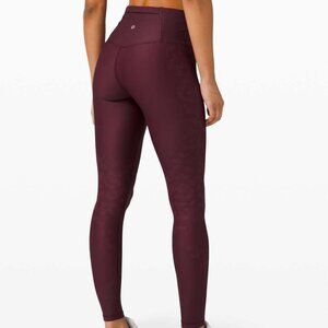 Lululemon Mapped Out High Rise Tight 28” Camo Smoky Red Size 2